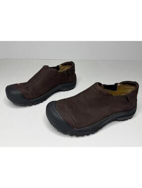 KEEN Ashland 9.5 Brown Leather Slip On Shoes - NO INSOLES P73C